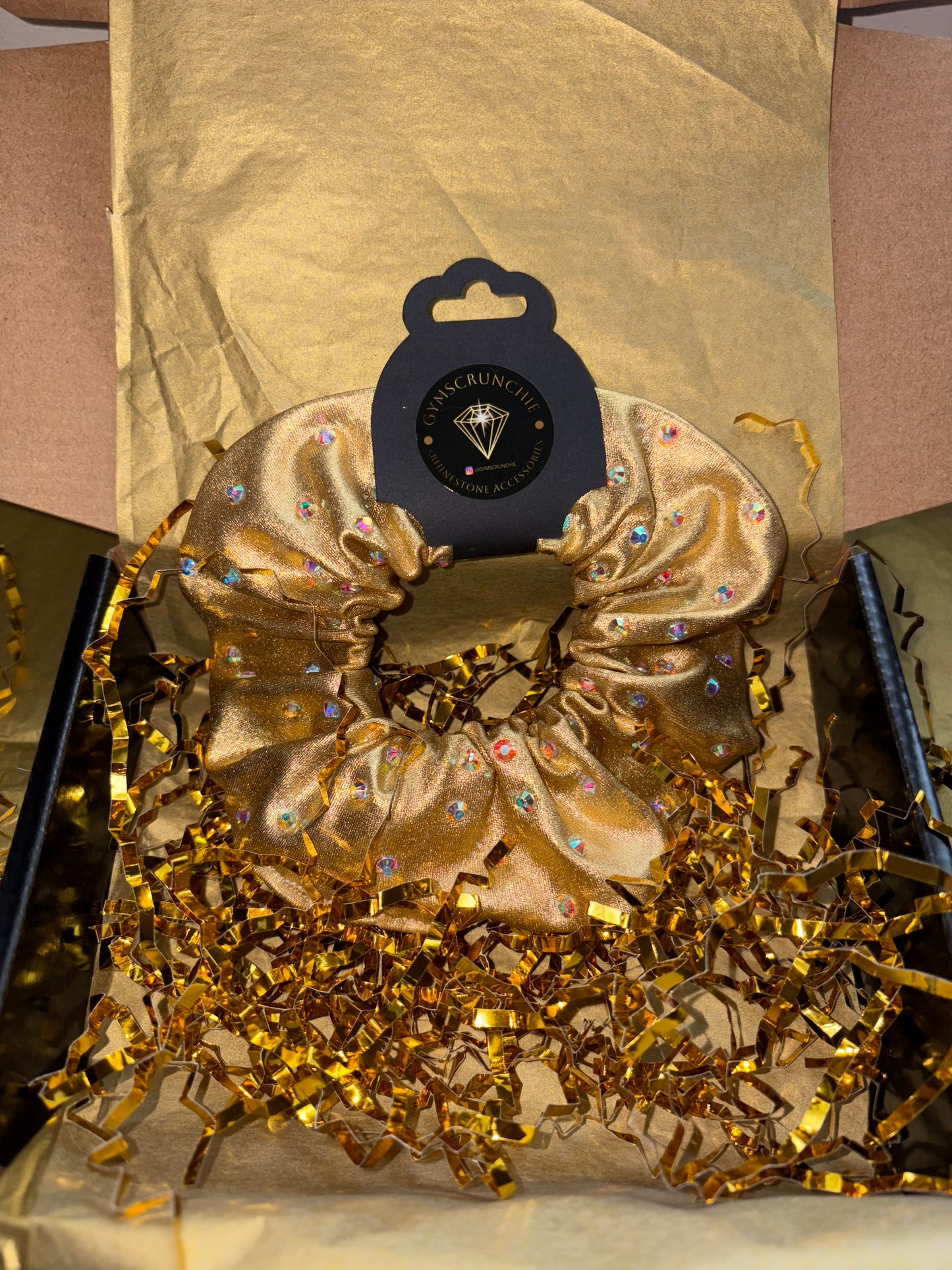 Gold Metallic Scrunchie