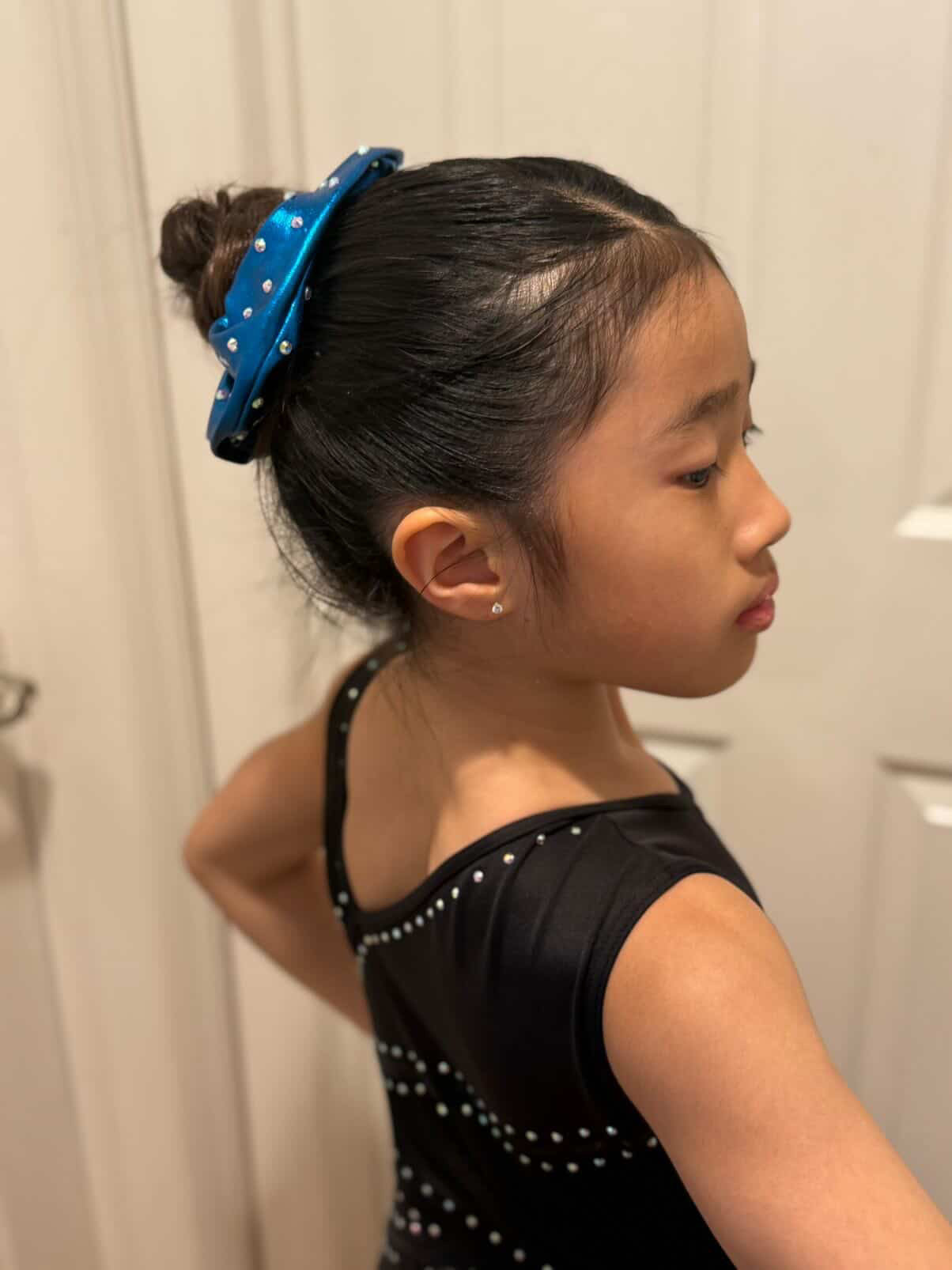 Metallic Turquoise Rhinestone Scrunchie