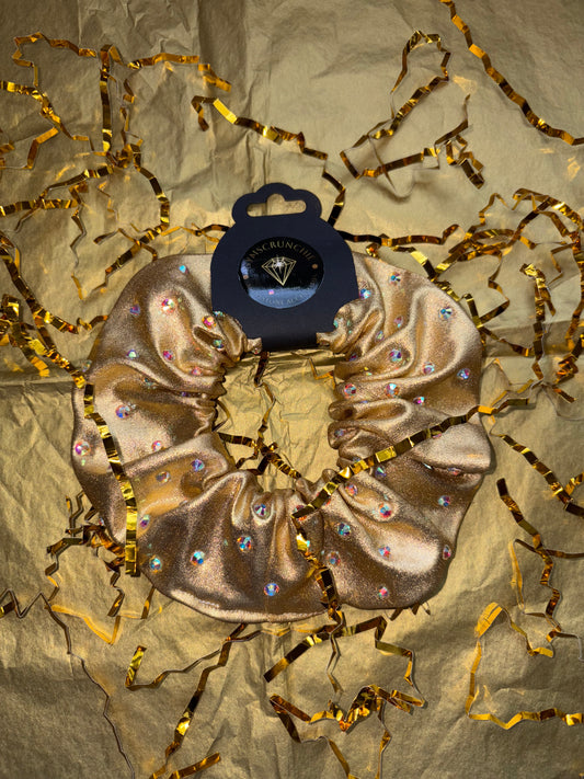 Gold Metallic Scrunchie