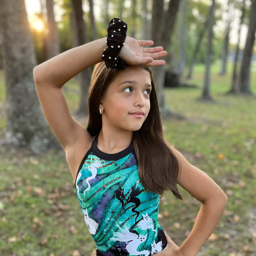 Velvet Rhinestone Scrunchie
