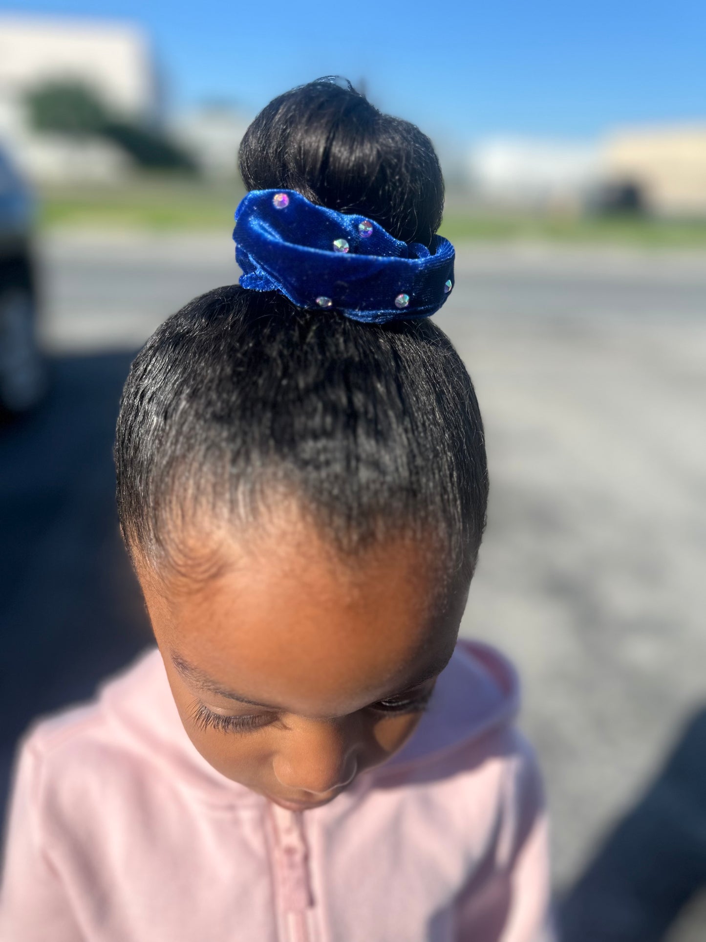 Velvet Rhinestone Scrunchie