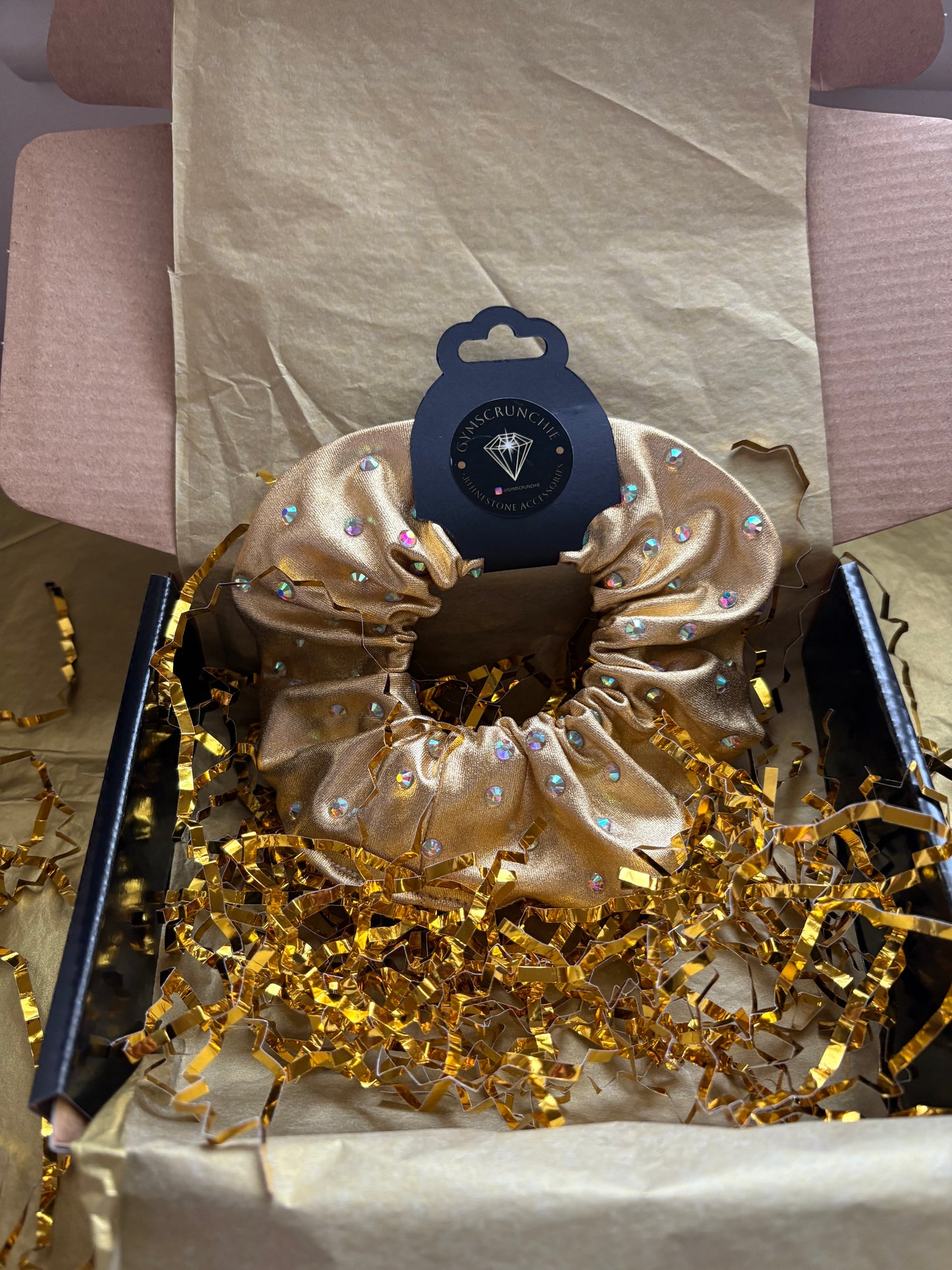 Gold Metallic Scrunchie