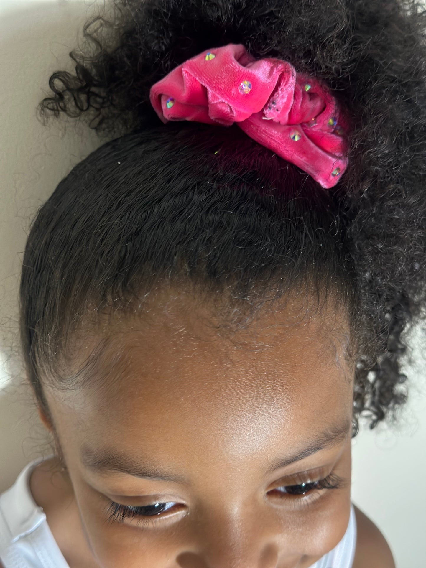 Velvet Rhinestone Scrunchie