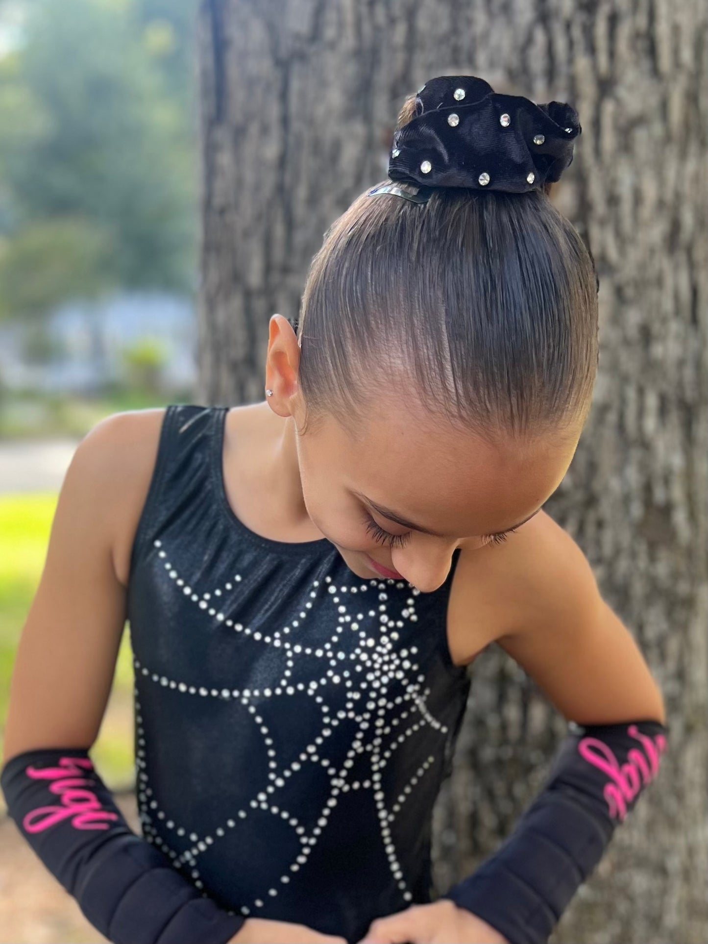 Velvet Rhinestone Scrunchie
