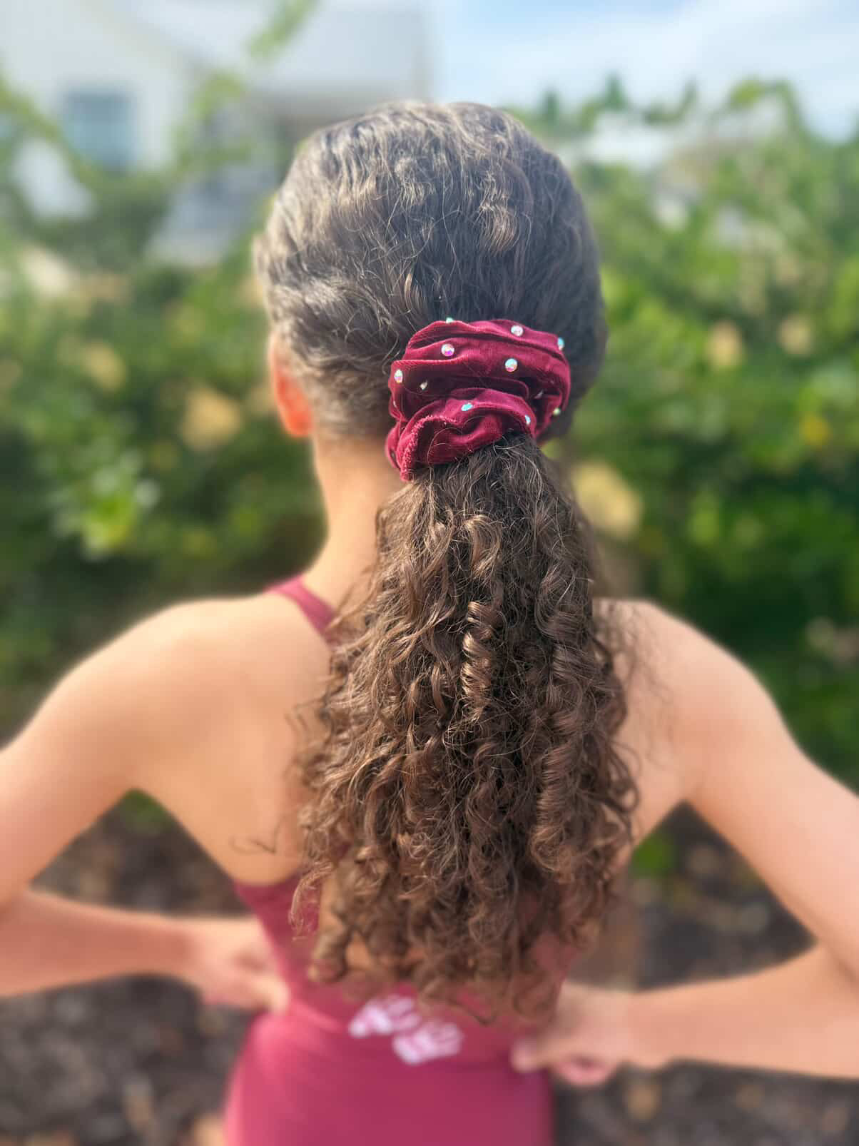 Velvet Rhinestone Scrunchie