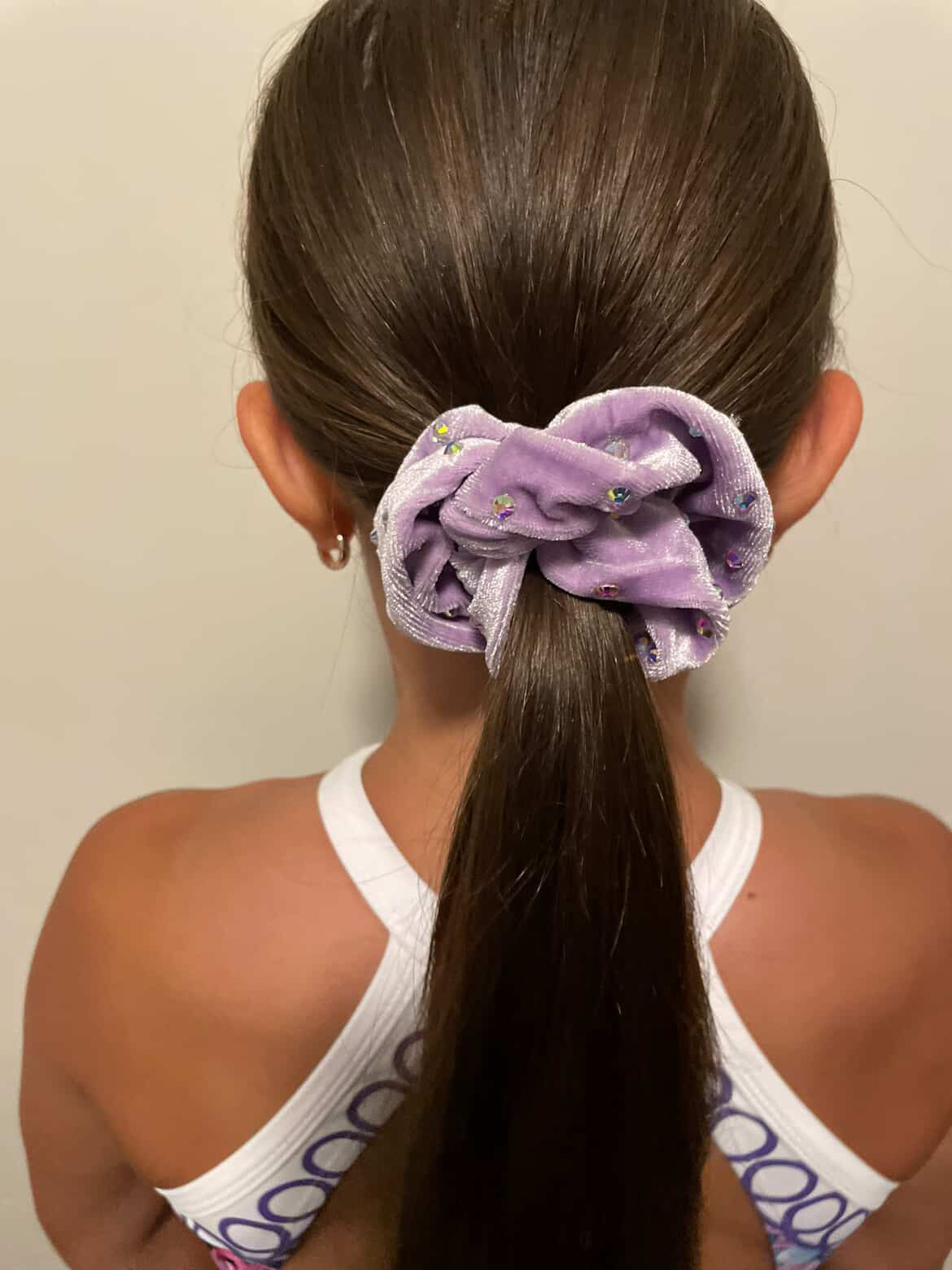 Velvet Rhinestone Scrunchie