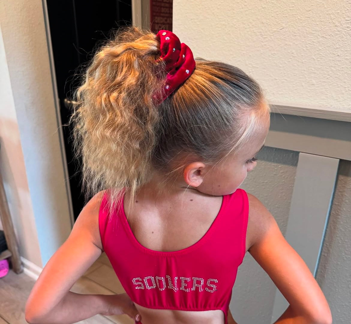Velvet Rhinestone Scrunchie