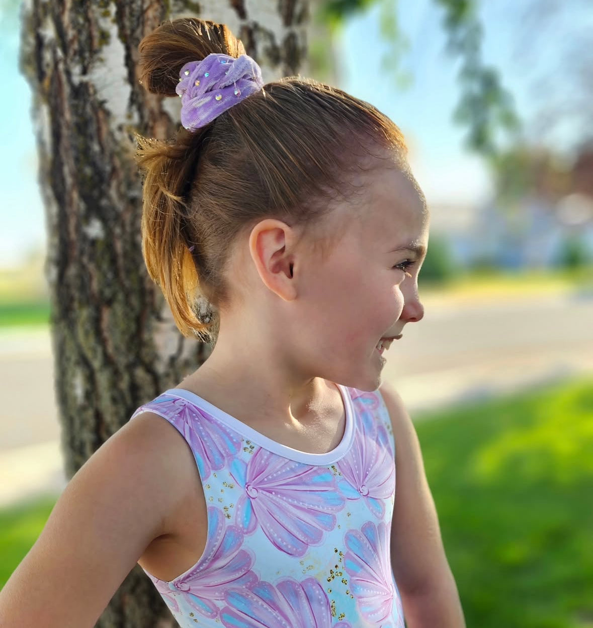 Velvet Rhinestone Scrunchie