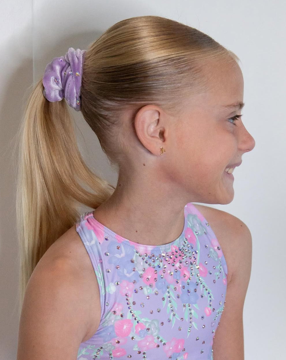 Velvet Rhinestone Scrunchie