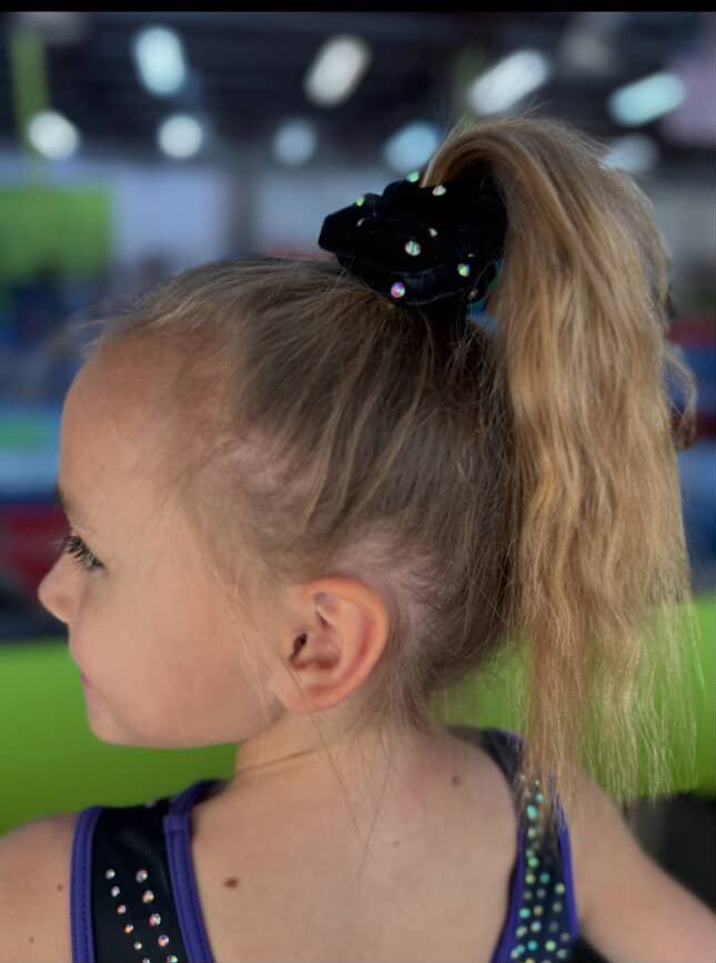 Velvet Rhinestone Scrunchie