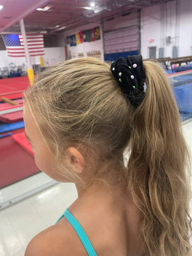 Velvet Rhinestone Scrunchie