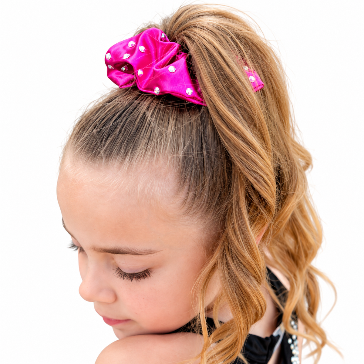 Metallic Fuchsia Scrunchie