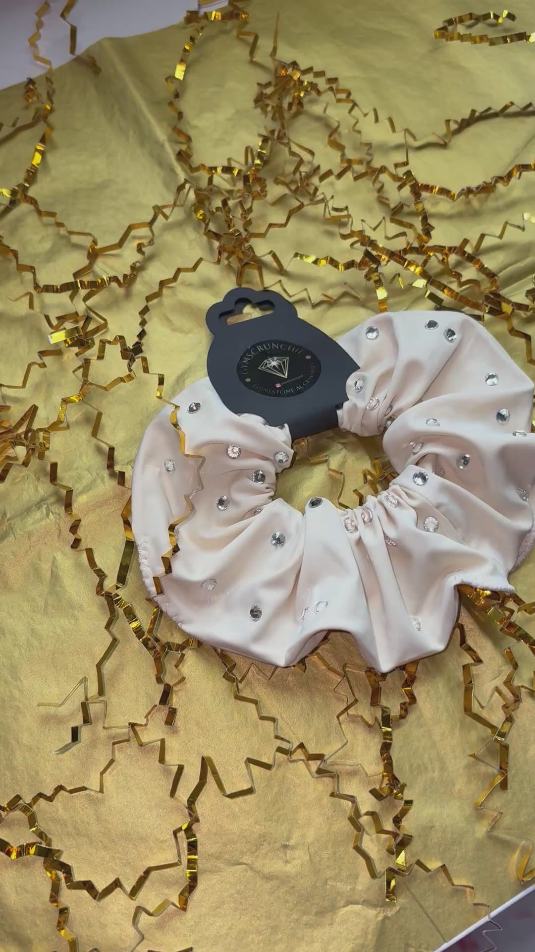 Spandex Ivory Scrunchie